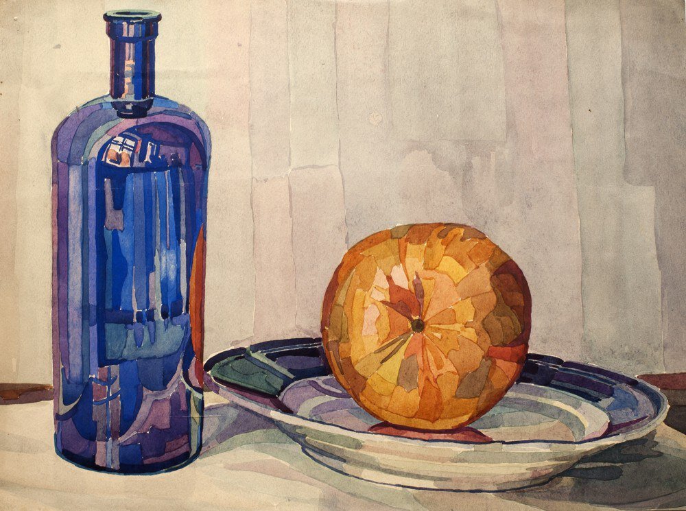 Александр Александрович Окладников, Натюрморт с дыней, 1925-1929