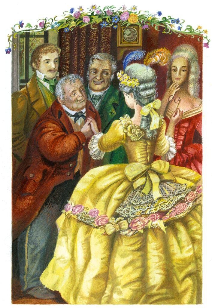                                      Иллюстрация к повести "Барышня крестьянка" 