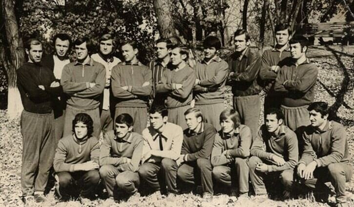 Футбольная команда "Терека" в 1974 году. Фото из Интернета. 