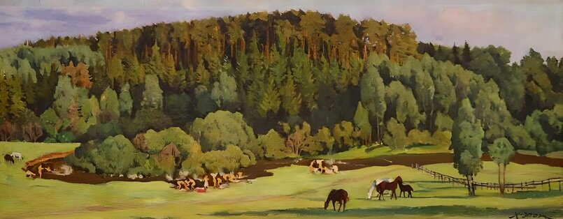 . Летний вечер. Лигачёво. 1912. Холст, масло.