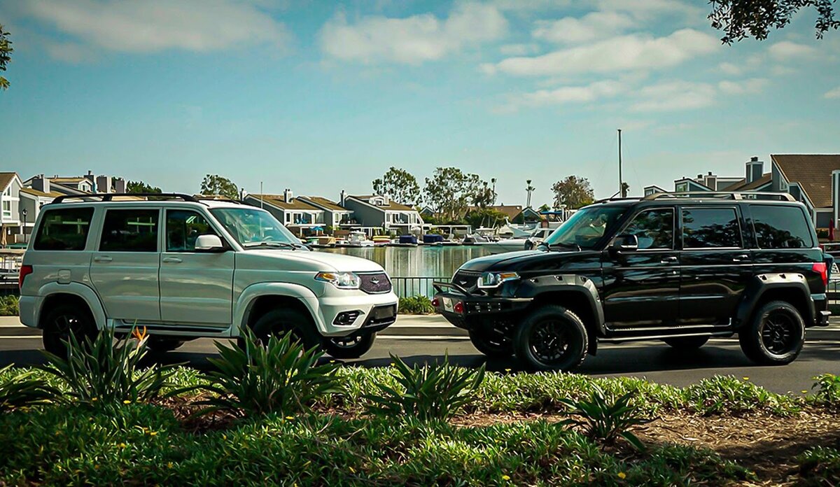 Типовая и улучшенная версия УАЗа для американского рынка