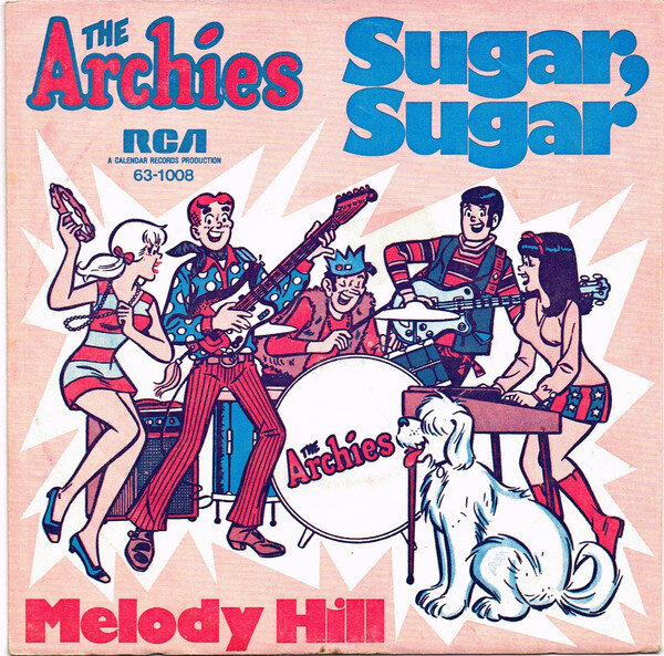 Обложка сингла "Sugar, Sugar" виртуальной, вымышленной группы The Archies