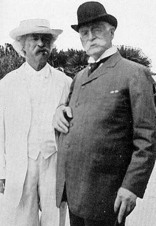 Марк Твен и Генри Роджерс, 1908 год. Источник: pinterest.com