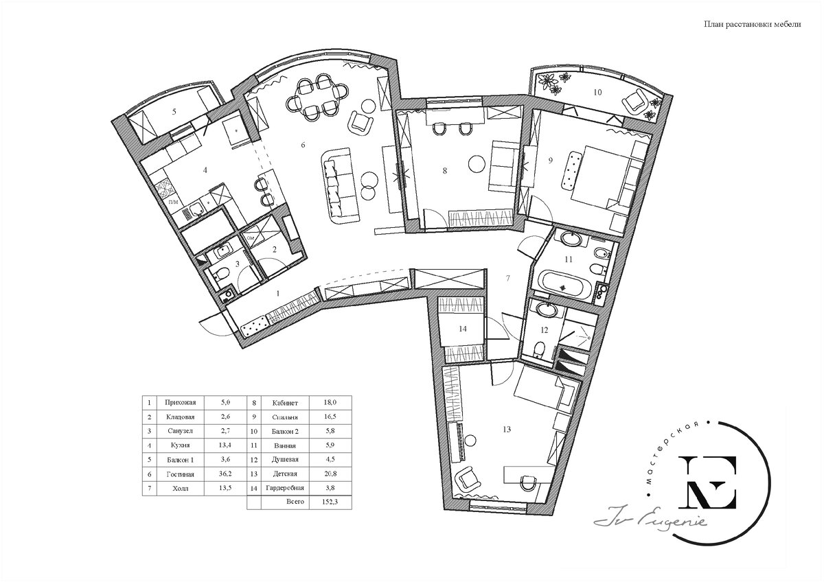 План расстановки мебели