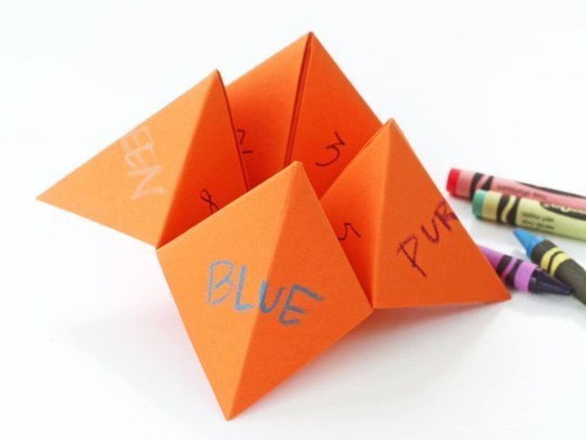 Эта простая игрушка поможет не только весело провести время с детьми, с её помощью можно ещё и учиться! В этом мастер-классе мы расскажем, как сделать оригами гадалку из бумаги и как в неё играть.-2