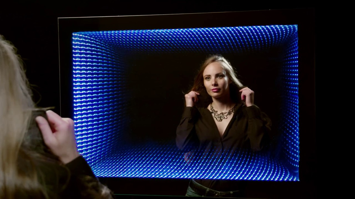 Зеркало "Серенити" 800х600 (багетная рама, выключатель-датчик на движение)