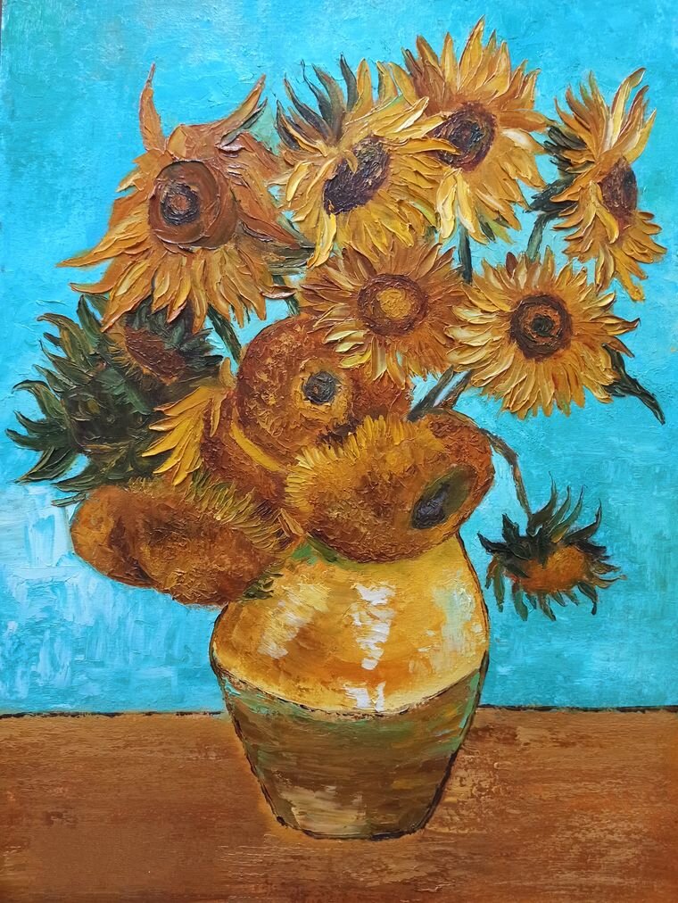 Один из вариантов "Подсолнухов" кисти Ван Гога.
