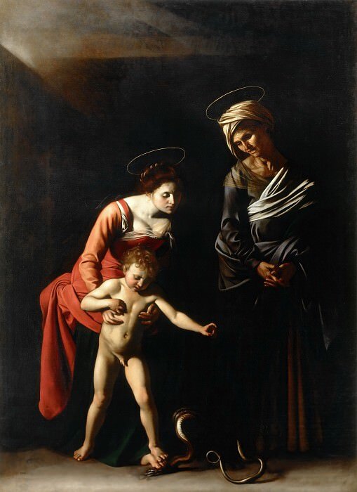 Караваджо. Мадонна с младенцем и Св.Анной