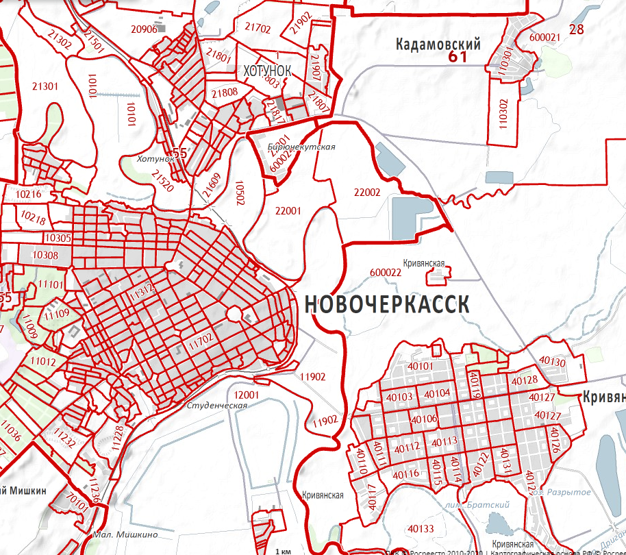 Поиск начинаем с кадастровой карты