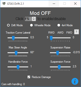 Так выглядит лаунчер дрифт-мода