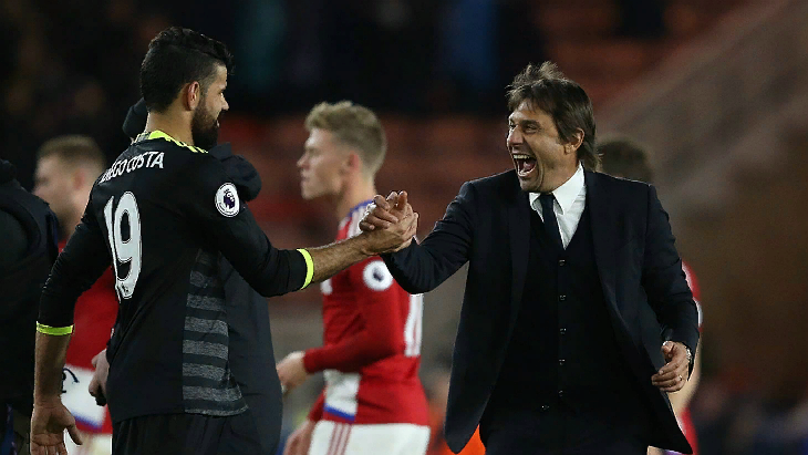 Диего Коста и Антонио Конте