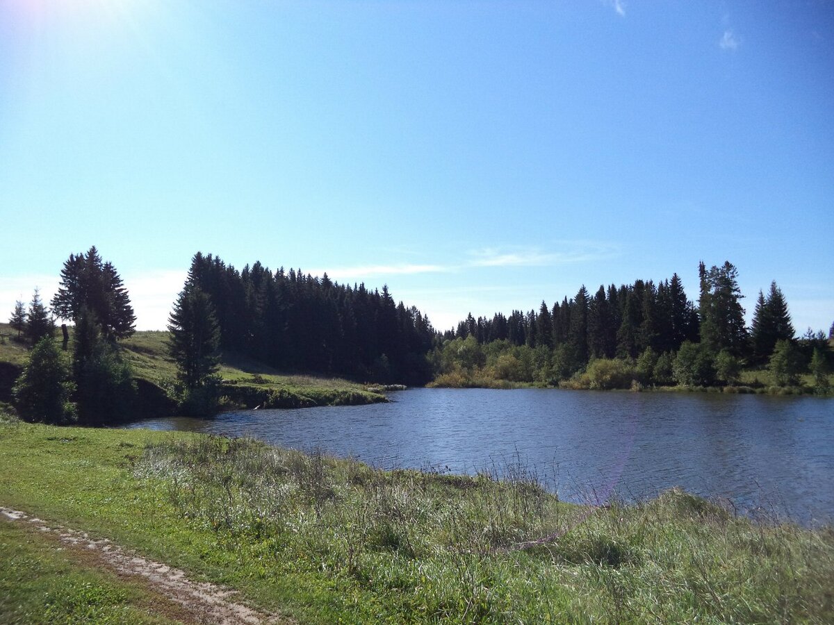 Пруд в д. Пычанки. Пригород Ижевска. 2015 год.