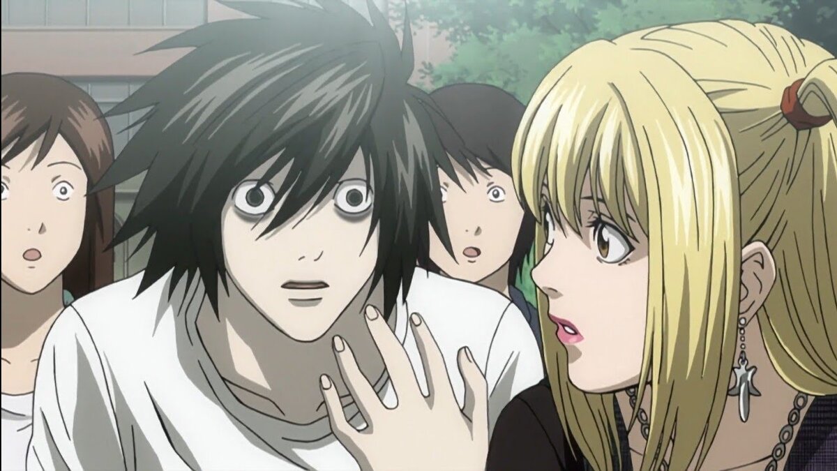 Кадр из аниме "Тетрадь смерти  "