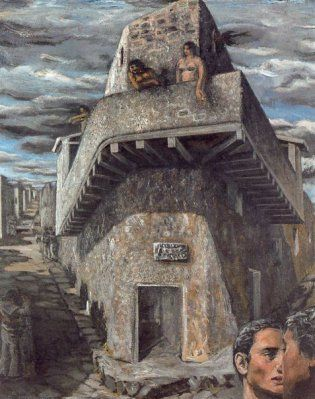 Лупанарий в Помпеях, картина Грегорио Прието, 1928