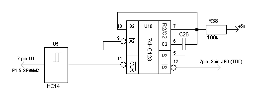 Рис. 9 Цепь формирования сигнала STB, в цепи управления ТПГ принтера BZB-2