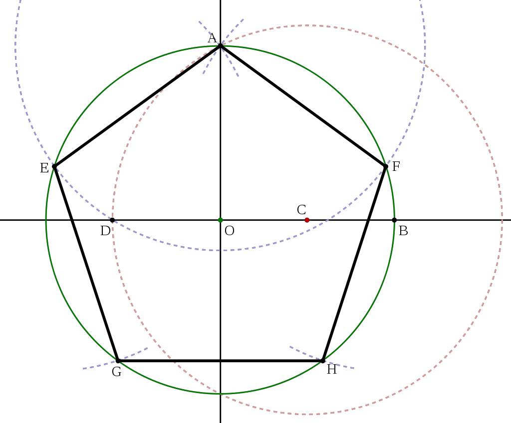 Чертеж пятиугольника. Как начертить правильный 5 угольник. Как начертить правильный пятиугольник. Как начертить пятиугольник в круге. Построение правильного пятиугольника с помощью циркуля.