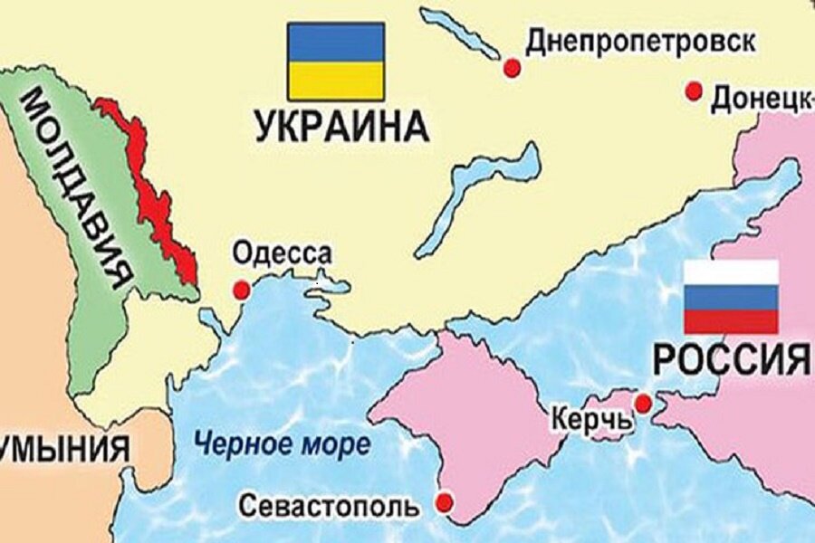 Карта украины и молдавии и приднестровья и