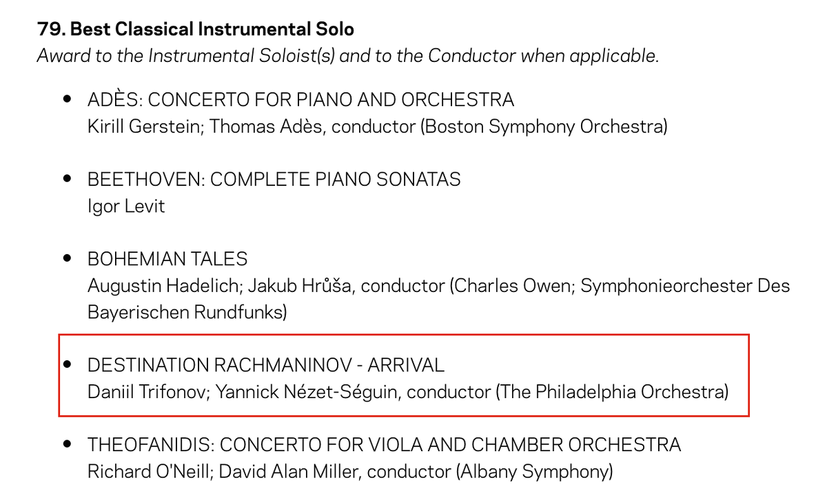 Скриншот с официального сайта Grammy (grammy.com)