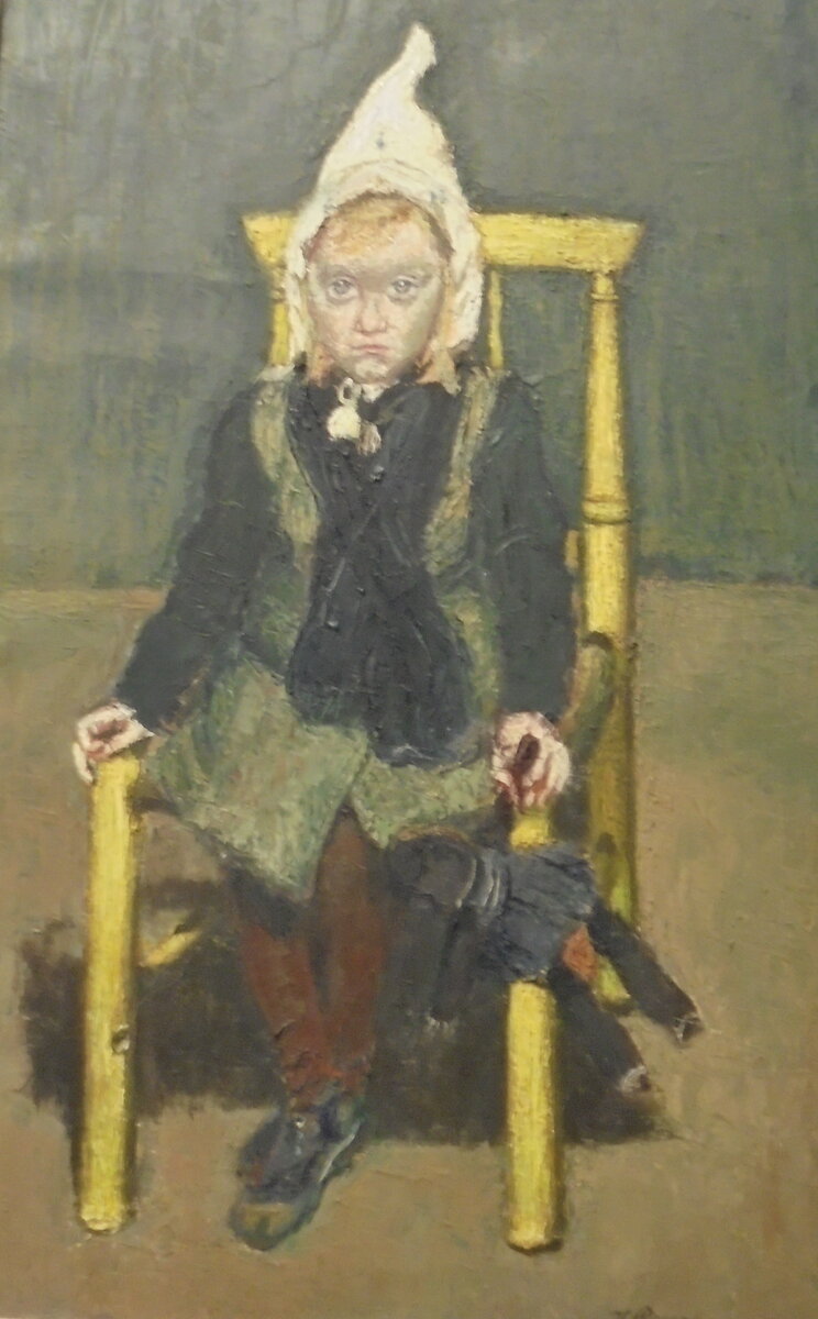 Фото автора. Теодор Розенхауэр. Девочка на желтом стуле. Национальная галерея Дрездена.