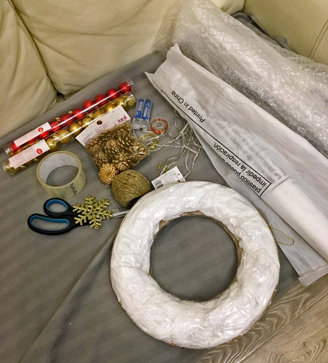 Материалы для новогоднего венка