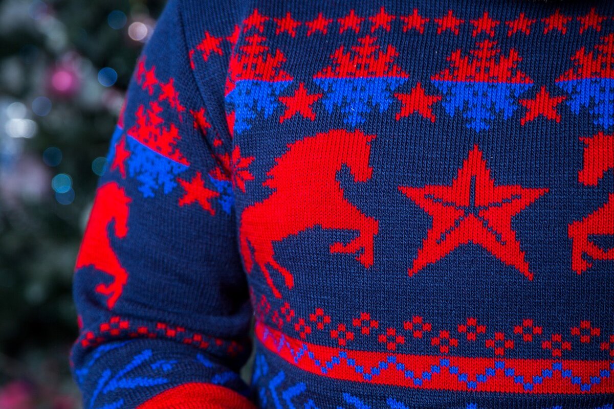 Свитер вязаный ЦСКА «Кони»