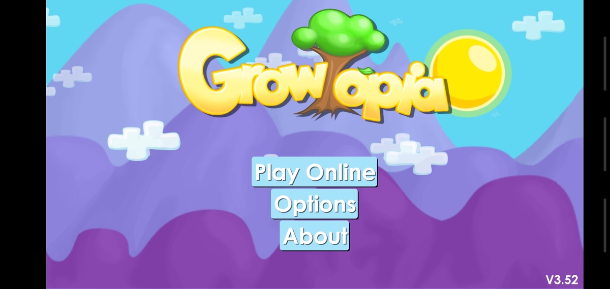 Главное меню в Growtopia