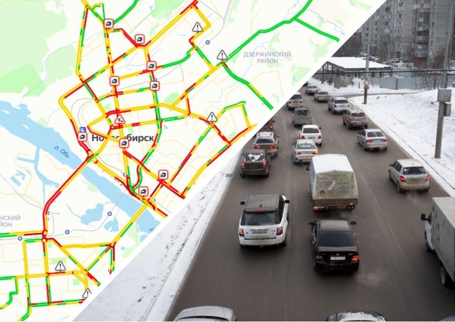 Карта новосибирска пробки на дорогах