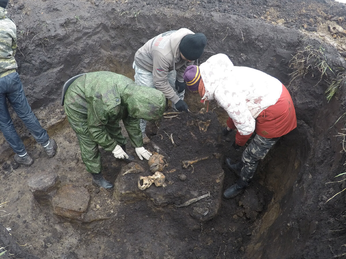 Расчистка в процессе