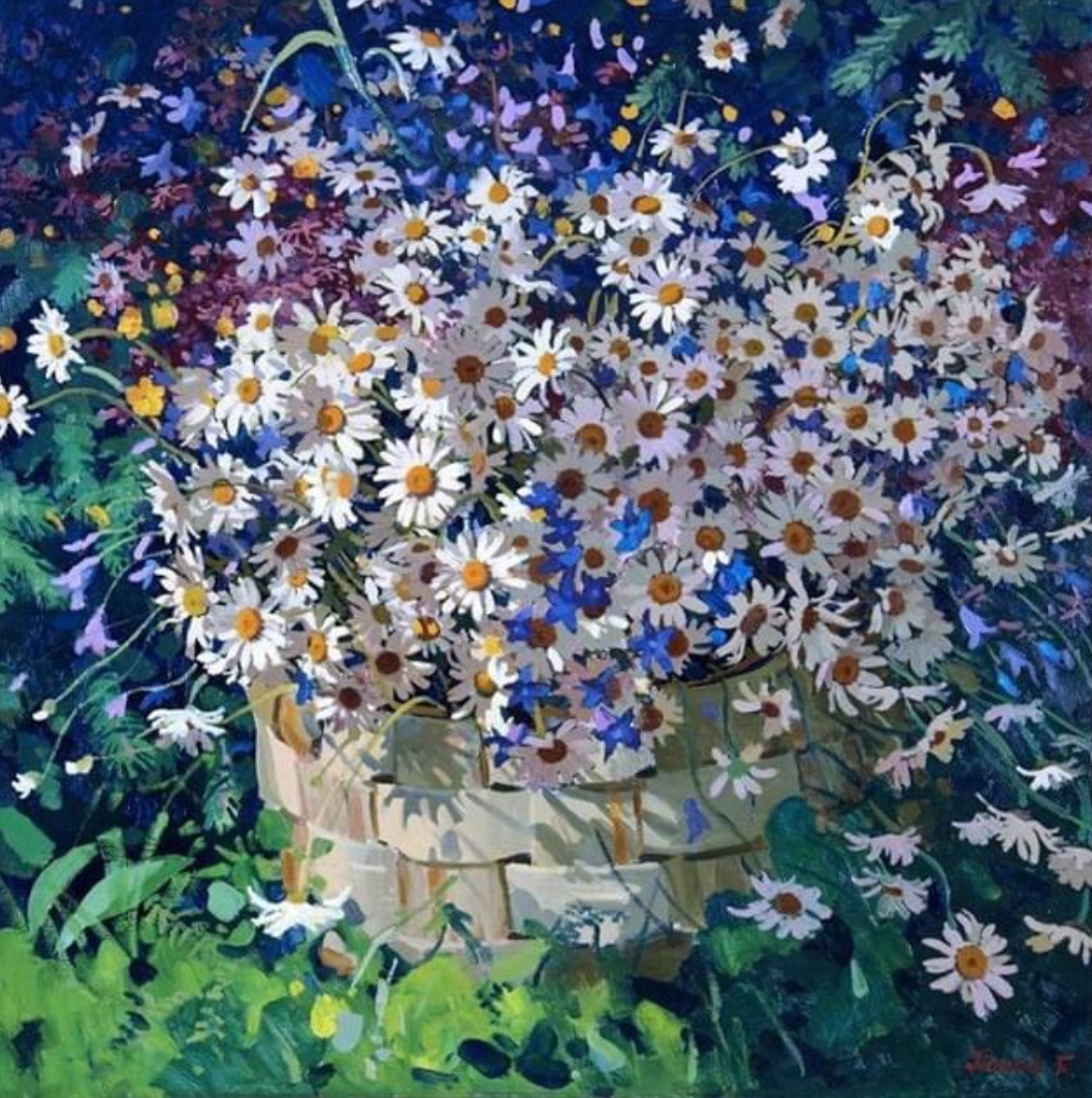 Фотография картины П. Попова "Полевые цветы" (из открытых источников)