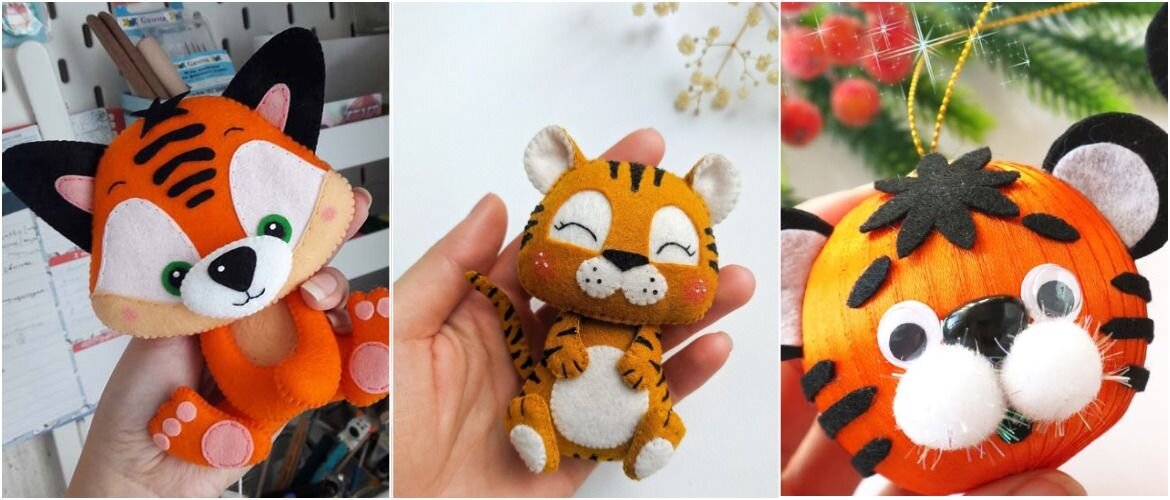 Мягкие игрушки тигрята