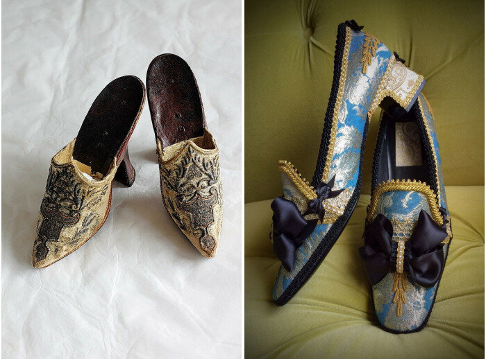 Старинные тапочки были очень красивыми и часто делались на заказ.