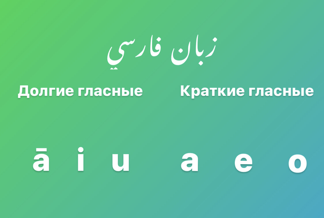 Гласные звуки в Персидском языке | Persian_lang | Дзен