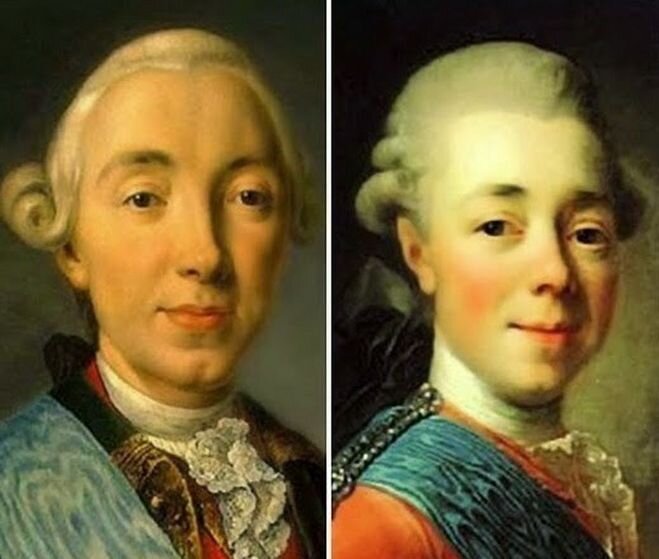 Прижизненные портреты, Пётр 3 и Павел 1. 