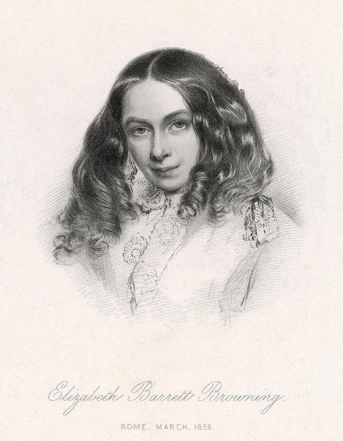 Элизабет Баррет-Браунинг, (1806-1861) , поэтесса, жена Роберта Браунинга, о котором у меня на канале была публикация 