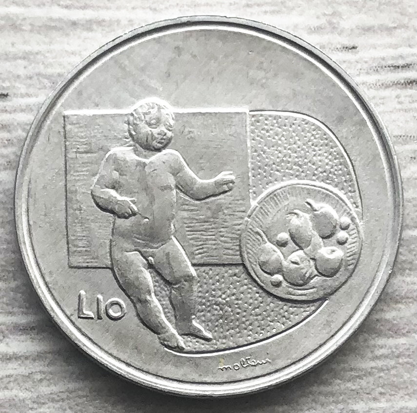 Сан Марино 10 лир 1976 ребенок. Фото автора.