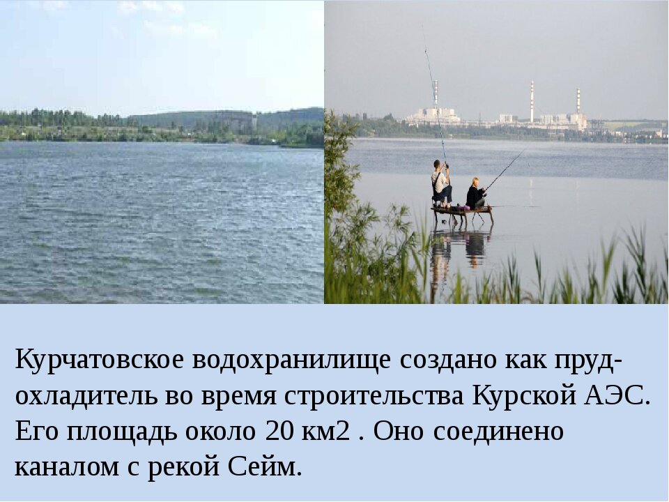 Курчатовское водохранилище на карте