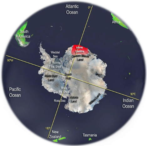 Новая Швабия на карте Антарктиды