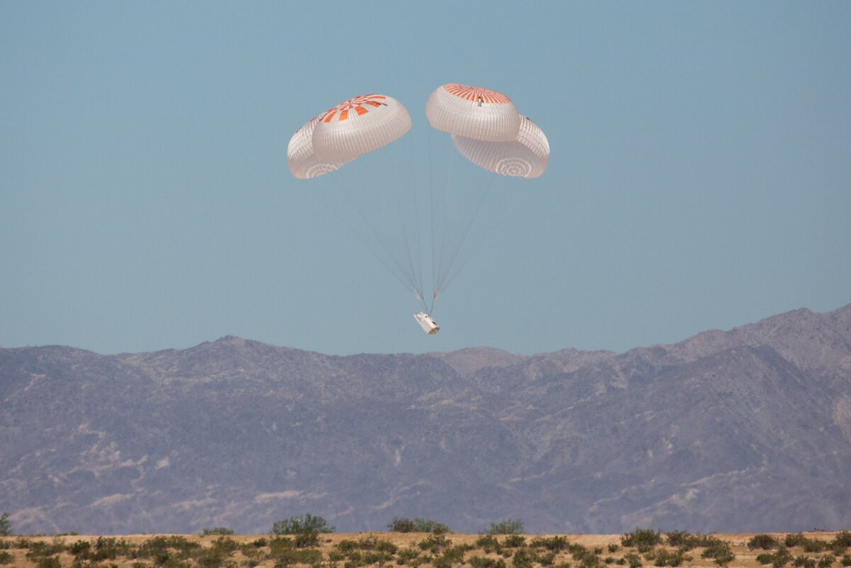 Испытание парашютной системы Mark-3 (источник: SpaceX)