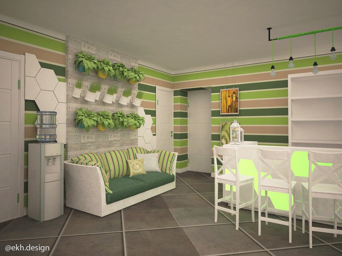 Полоски в интерьере