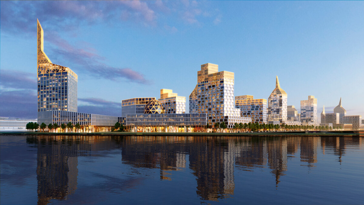 Будущее - ближе, чем кажется.  ЖК Golden Сity Голден Сити, Санкт-Петербург.  Строится на намывных территориях Васильевского острова. Ввод в эксплуатацию с 2020 года. Поквартирный учёт тепла, как и в других домах, спроектированных и построенных после 2012 года.