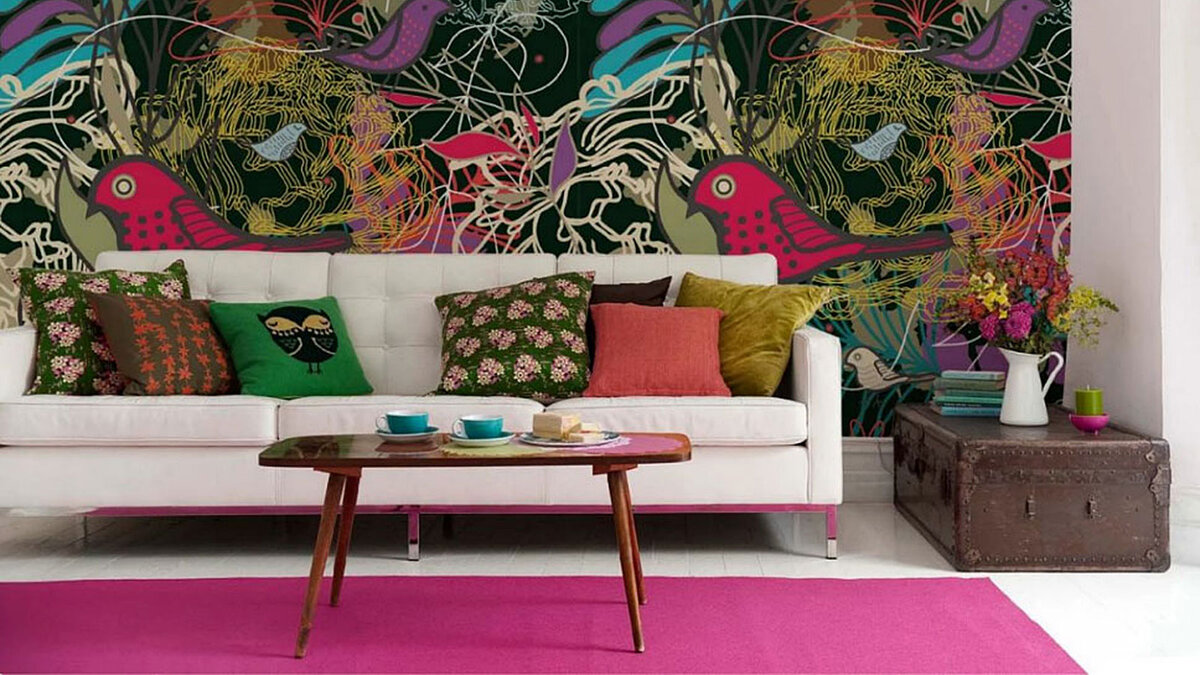 Современный дизайн интерьера гостиной.