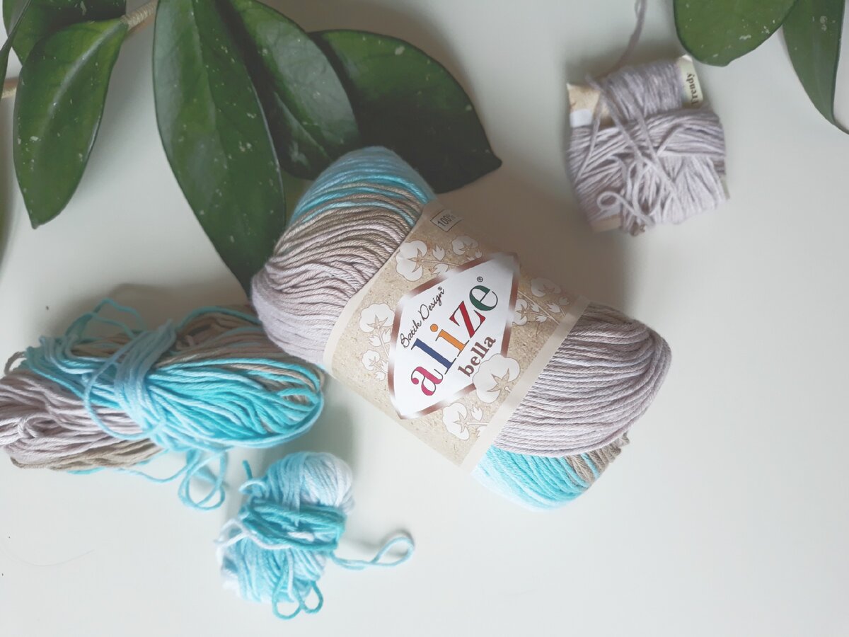 Пряжа Alize bella batik. Сколько не искала номер цвета на упаковке - не нашла.