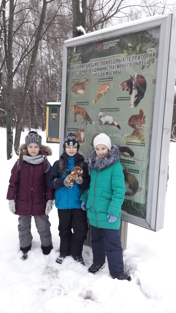 Информационный стенд с указанием млекопитающих ВАО