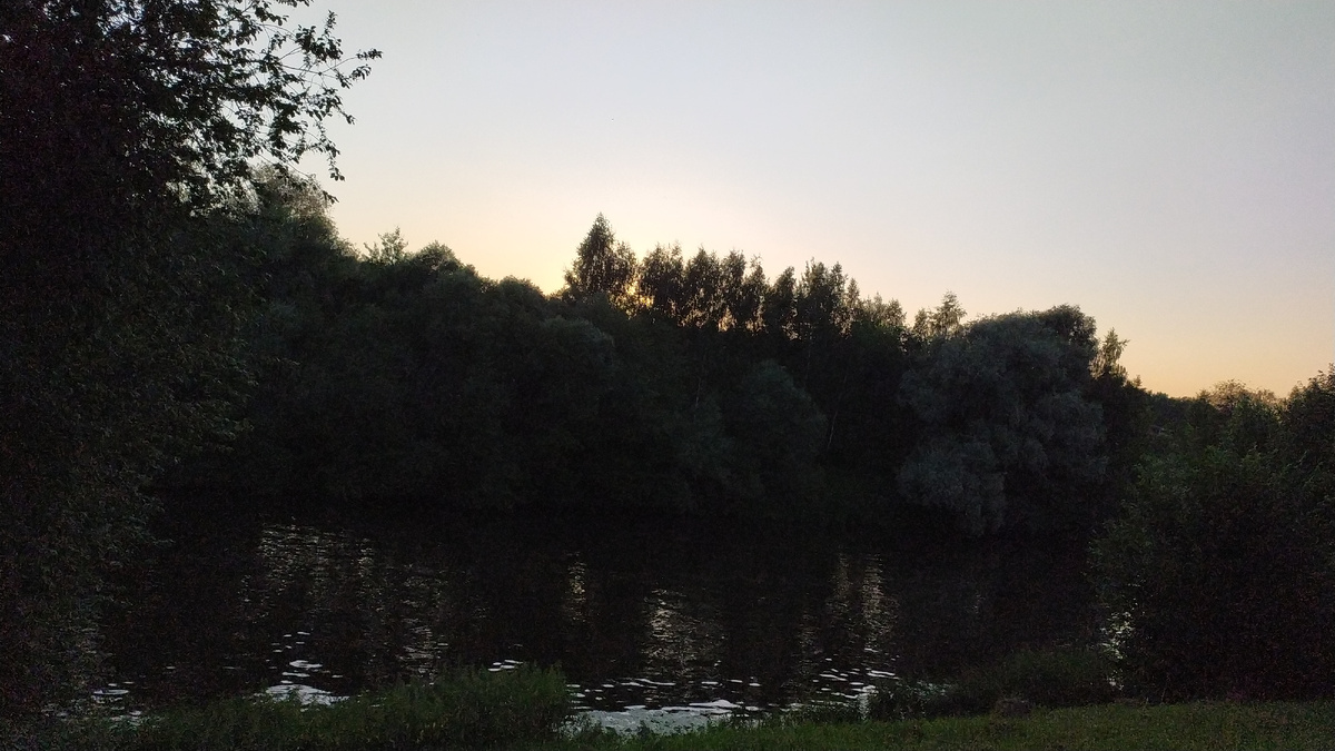Закат на реке(фото автора)