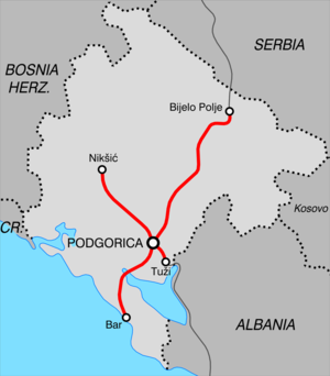  Rail transport in Montenegro - Wikipedia