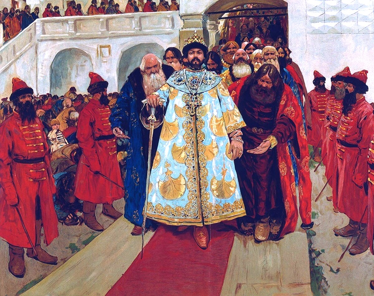 Иван Грозный с опричниками.