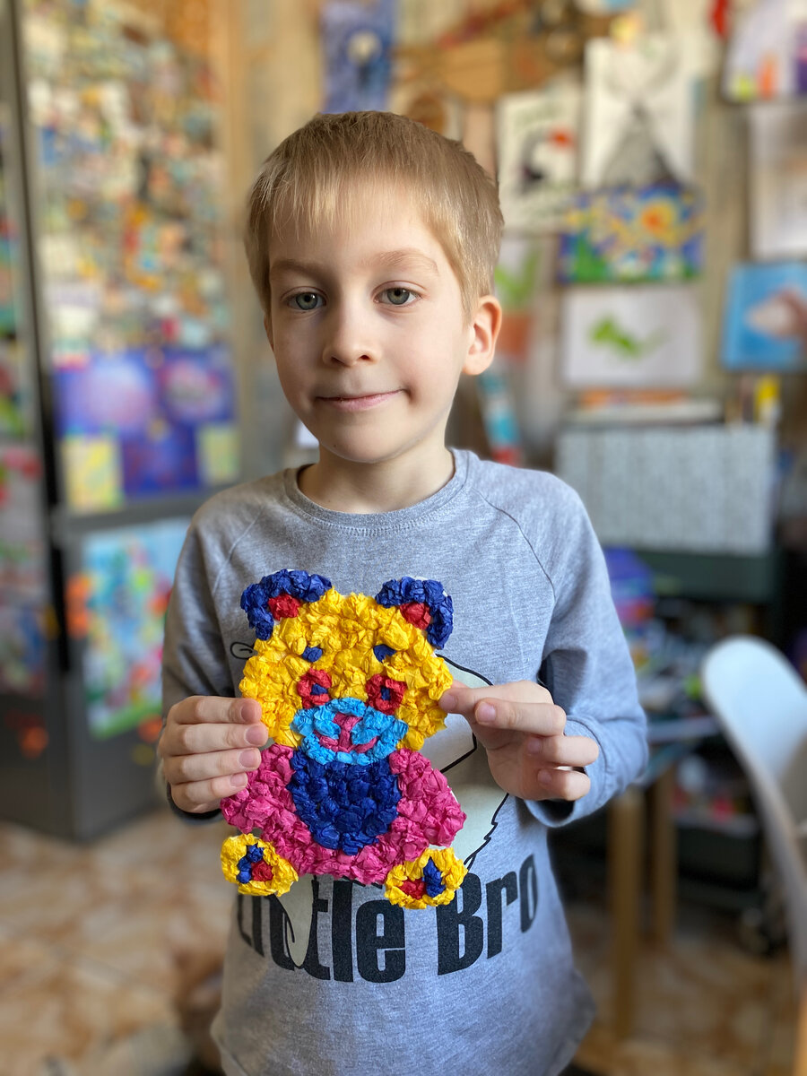 Фото автора. Вчера получился медведь 