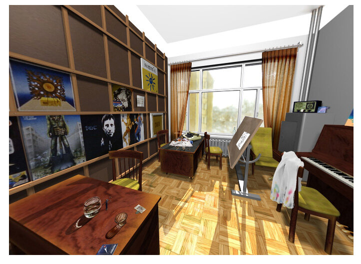 Комната 301 САИ - редакция "Архитектора". 3D-реконструкция И. Зарубина.