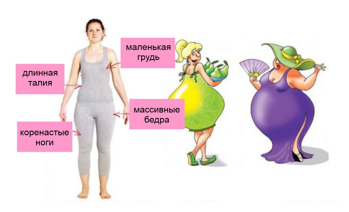 Общеизвестные силуэты женских фигур