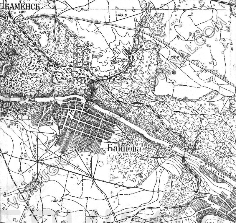 Железная дорога на карте Камышловского уезда 1921-22 годов.